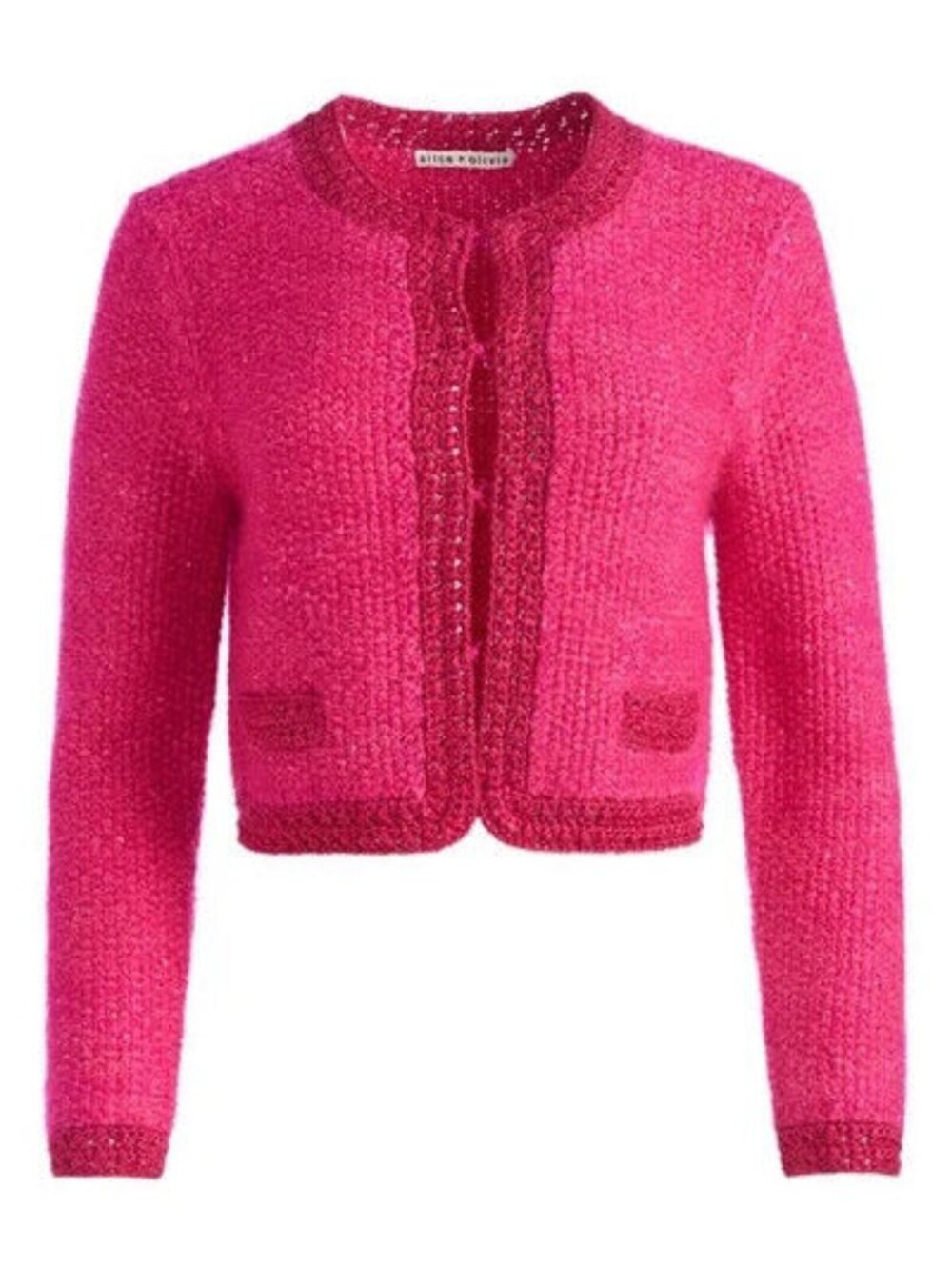 Alice and Olivia Noella Embellished Bouclé Cardigan - Retail $595 Small